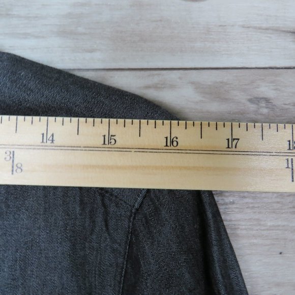 U.S. Polo Assn.* Women's‎ Button Down Long Sleeve Size Medium Black/Gray - Picture 7 of 10